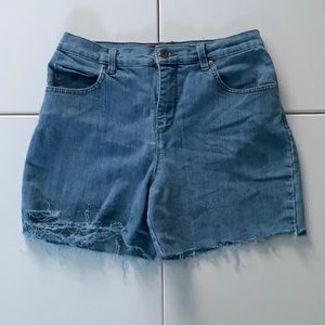 Vintage denim boyfriend shorts
